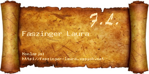 Faszinger Laura névjegykártya